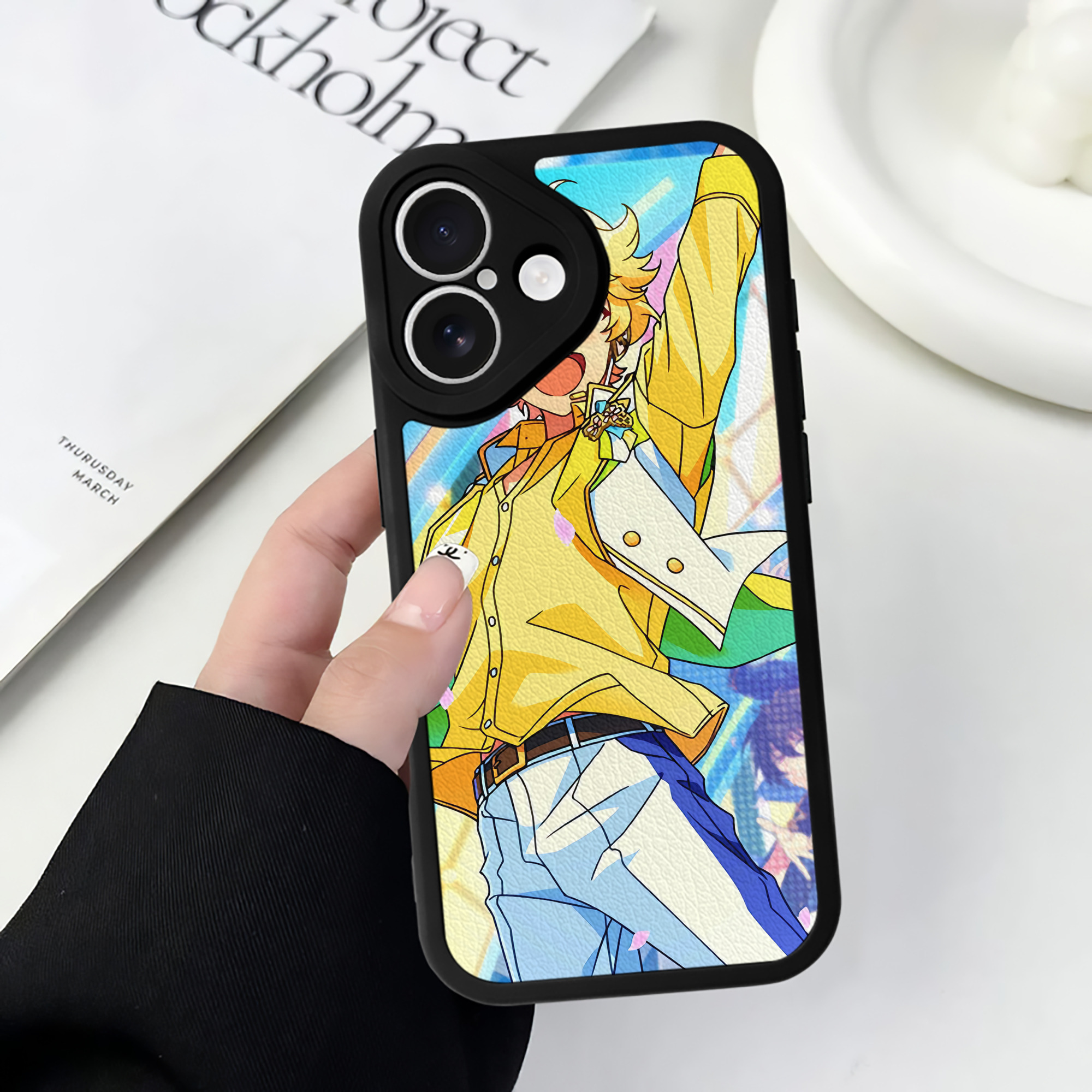 （画像用） あんさんぶるスターズ! Ensemble Stars 【iPhone 16シリーズ対応】シリコンスマホケース（レザー調） 材質：シリコン